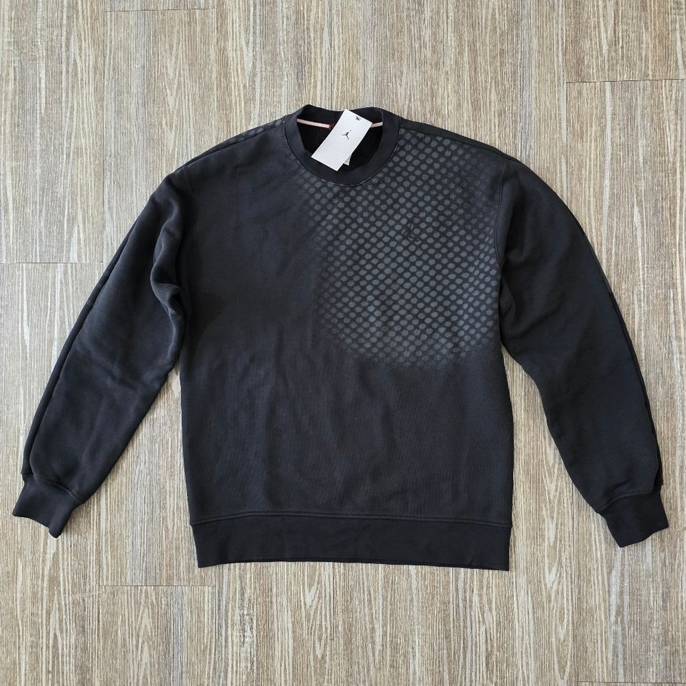 Nike Air Jordan LNY Men's Pullover Sweatshirt Snake Skin Jumpman Logo Black Grey